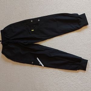 Black Kanji Streetwear Cargo Pants XS